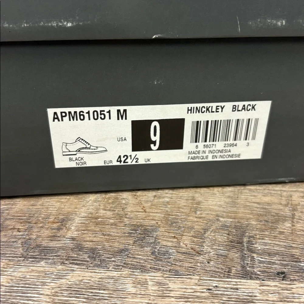 ⚫ Rocsports by Rockport “Hinckley” Black Leather Wingtip Oxford – Men’s 9